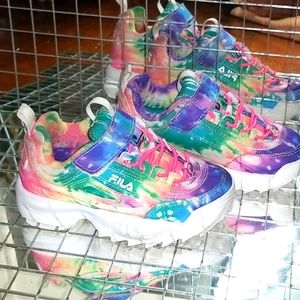 TODDLER GIRL FILA TiE DYE SNEAKERS